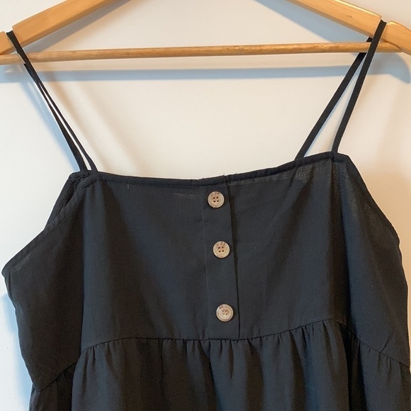 Anthropolgie Paper Crane Black Spaghetti Strap Top Size Small - Picture 5 of 15